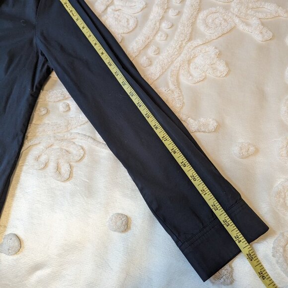 Nine West Jeans black long oversized boxy tunic XL EUC scrubs top - Picture 7 of 10